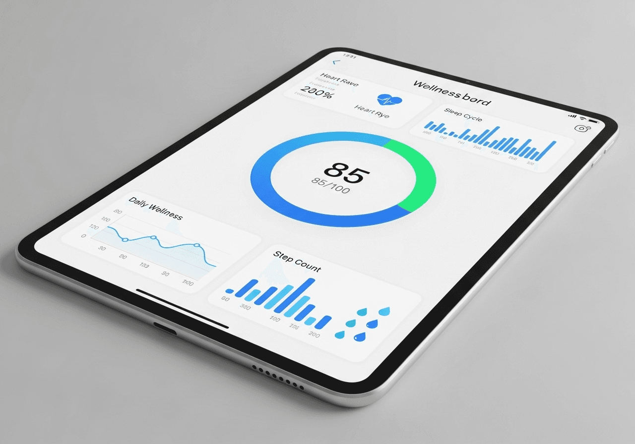 Guardian Wellness Index dashboard showing daily wellness score