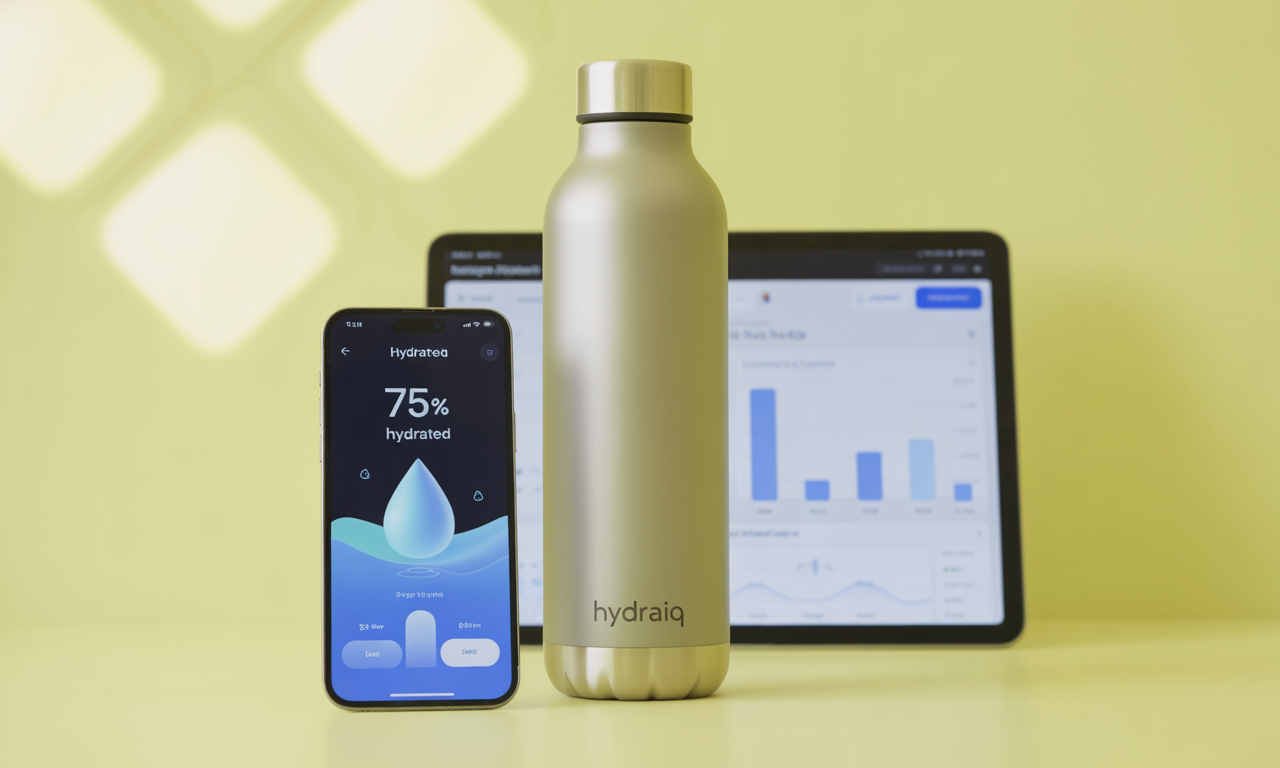 6-month roadmap - HydraIQ smart bottle launch and gamification features with rewards system